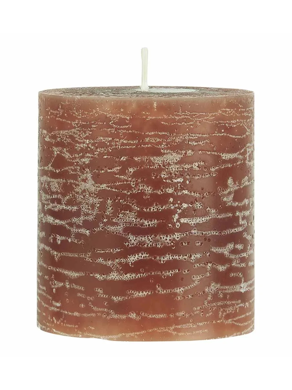 Kynttilä Rustic tumma oranssi 7x7,5cm